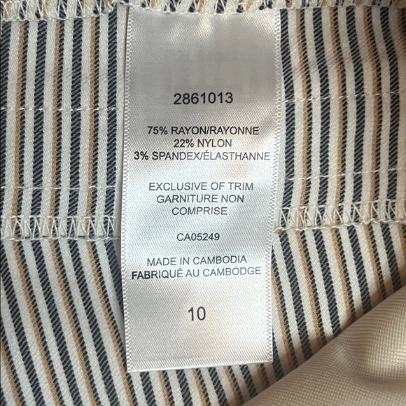 NWT S.C.&CO Striped Slim Leg Stretch Pants Medium sz 10 - Picture 8 of 12